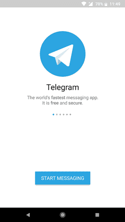 open telegram account